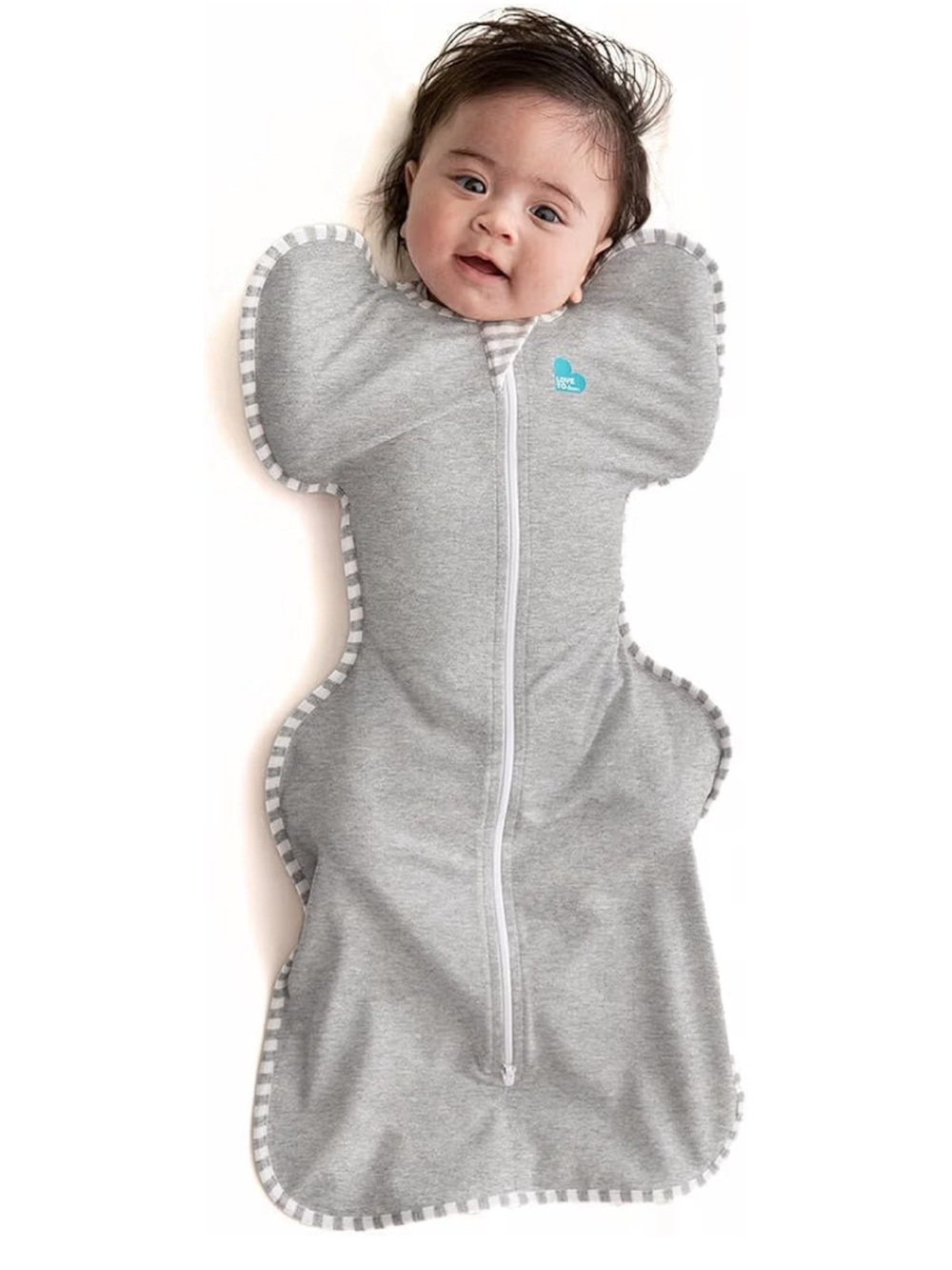 Love to Dream Gray Swaddle Sleep Sack with Zipper 1.0 TOG